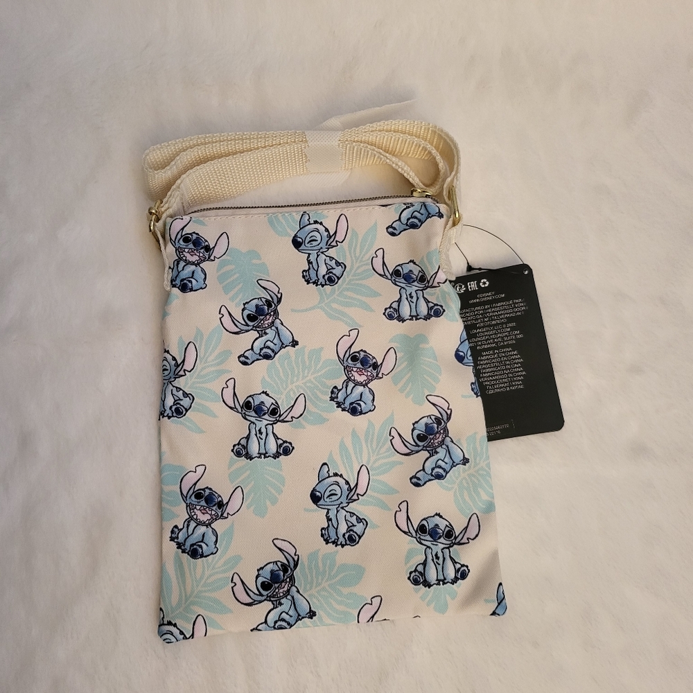 Loungefly Disney Lilo & Stitch Palm Leaves Passport Crossbody Bag - Picture 4 of 4